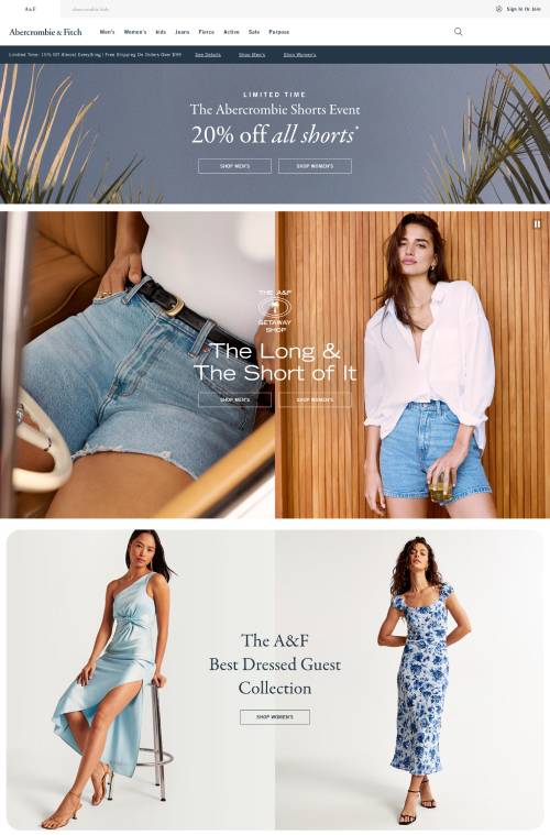 Abercrombie & Fitch website